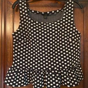 NWT black and white polka dot top from Ann Taylor